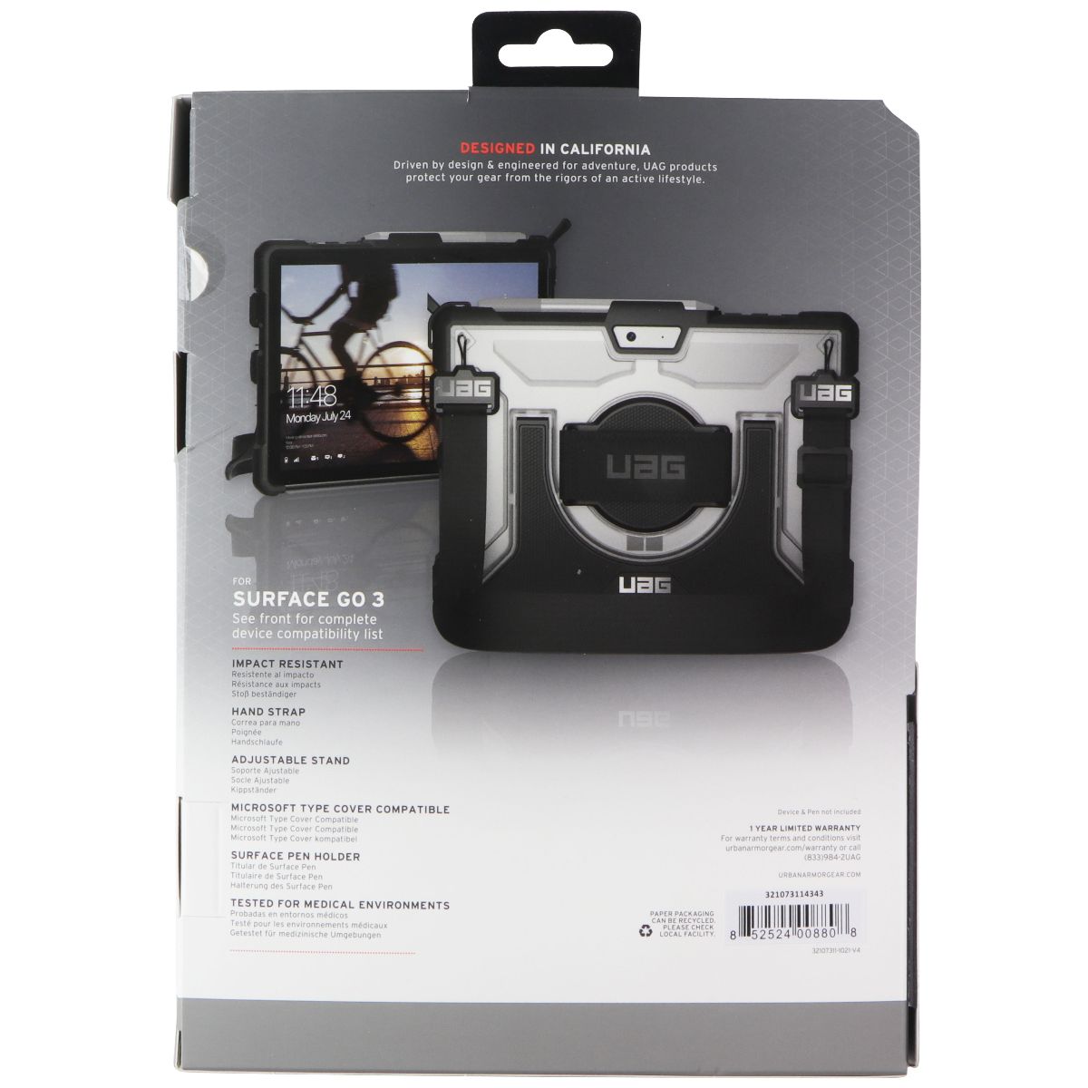 UAG Plasma Series Case for Microsoft Surface Go 3 - Ice iPad/Tablet Accessories - Cases, Covers, Keyboard Folios UAG - Simple Cell Bulk Wholesale Pricing - USA Seller