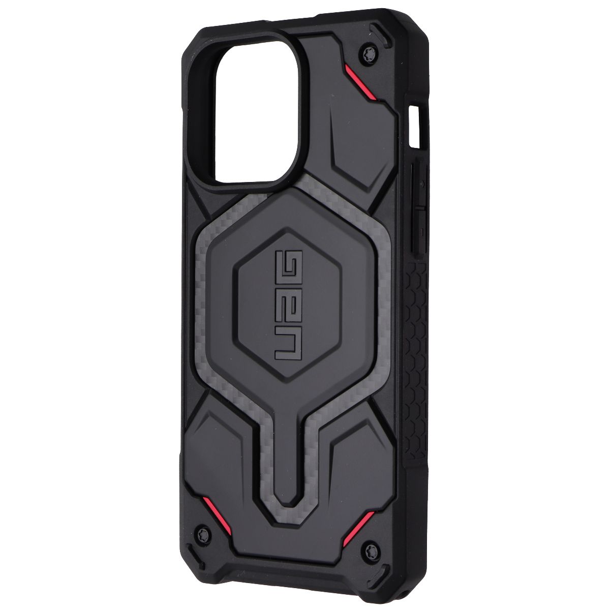 UAG Monarch Pro Series Case for MagSafe for iPhone 15 Pro Max - Carbon Fiber/Red Cell Phone - Cases, Covers & Skins Urban Armor Gear - Simple Cell Bulk Wholesale Pricing - USA Seller
