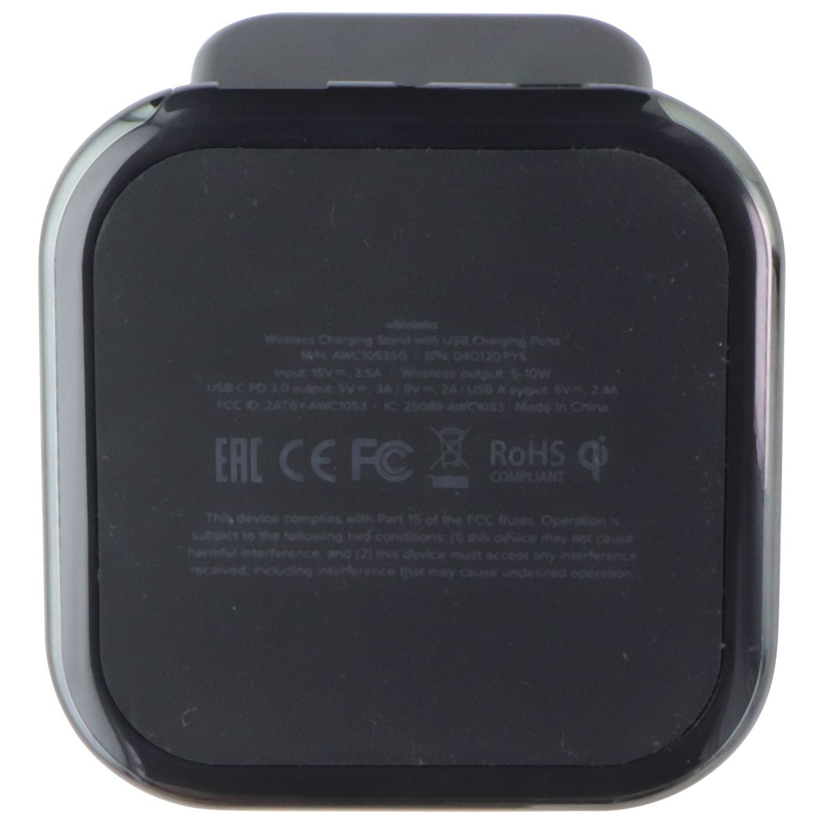 Ubio Labs (10W) Shadow Series Qi Wireless Universal Stand with Adapter - Black Cell Phone - Chargers & Cradles Ubio Labs - Simple Cell Bulk Wholesale Pricing - USA Seller