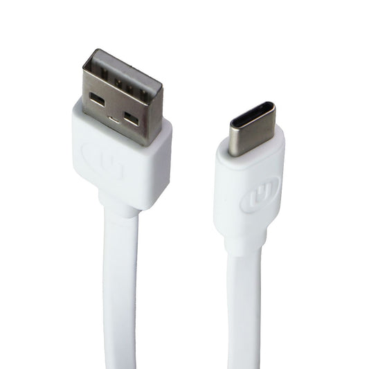 UBREAKIFIX (3-Ft) Flat Series USB-C to USB Charge and Sync Cable - White Cell Phone - Cables & Adapters UBREAKIFIX    - Simple Cell Bulk Wholesale Pricing - USA Seller