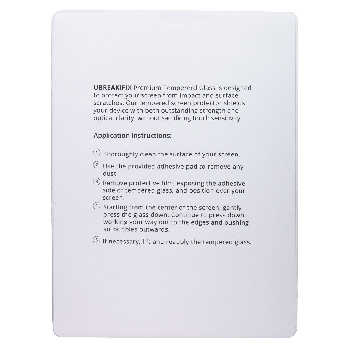 UBREAKIFIX Tempered Glass for iPad Air 1/2/iPad 5/6/Pro 9.7 - Clear (5 PK)