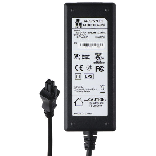 UMEC (65W / 54V / 1.2A) AC/DC Adaptor 4-Pin Power Supply - Black (UP0651S-54PB)
