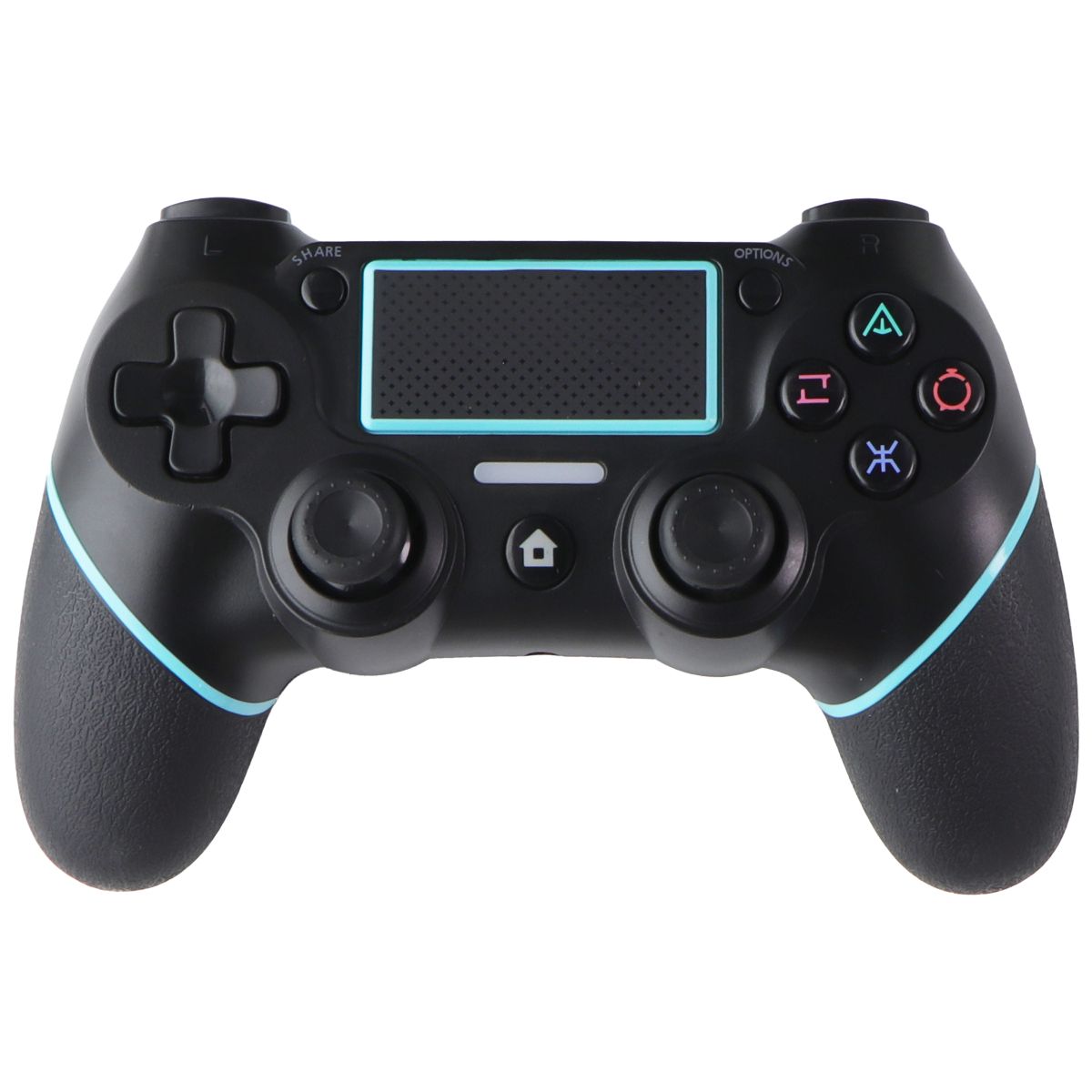 Railay Wireless Rechargeable Gaming Controller for Sony PS4 - Black/Light Blue Gaming/Console - Controllers & Attachments Unbranded - Simple Cell Bulk Wholesale Pricing - USA Seller