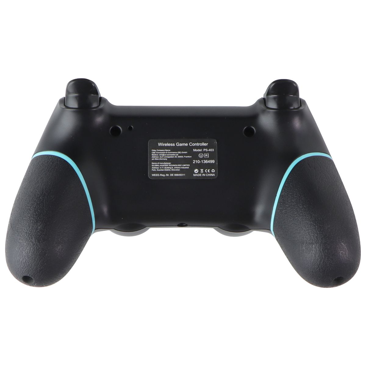 Railay Wireless Rechargeable Gaming Controller for Sony PS4 - Black/Light Blue Gaming/Console - Controllers & Attachments Unbranded - Simple Cell Bulk Wholesale Pricing - USA Seller