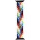 Woven Loop Band for Apple Watch (41/40/38mm) Cases - Black Multi Color (135mm) Smart Watch Accessories - Watch Bands Unbranded - Simple Cell Bulk Wholesale Pricing - USA Seller