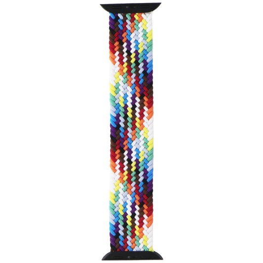 Woven Loop Band for Apple Watch (41/40/38mm) Cases - Black Multi Color (135mm) Smart Watch Accessories - Watch Bands Unbranded - Simple Cell Bulk Wholesale Pricing - USA Seller