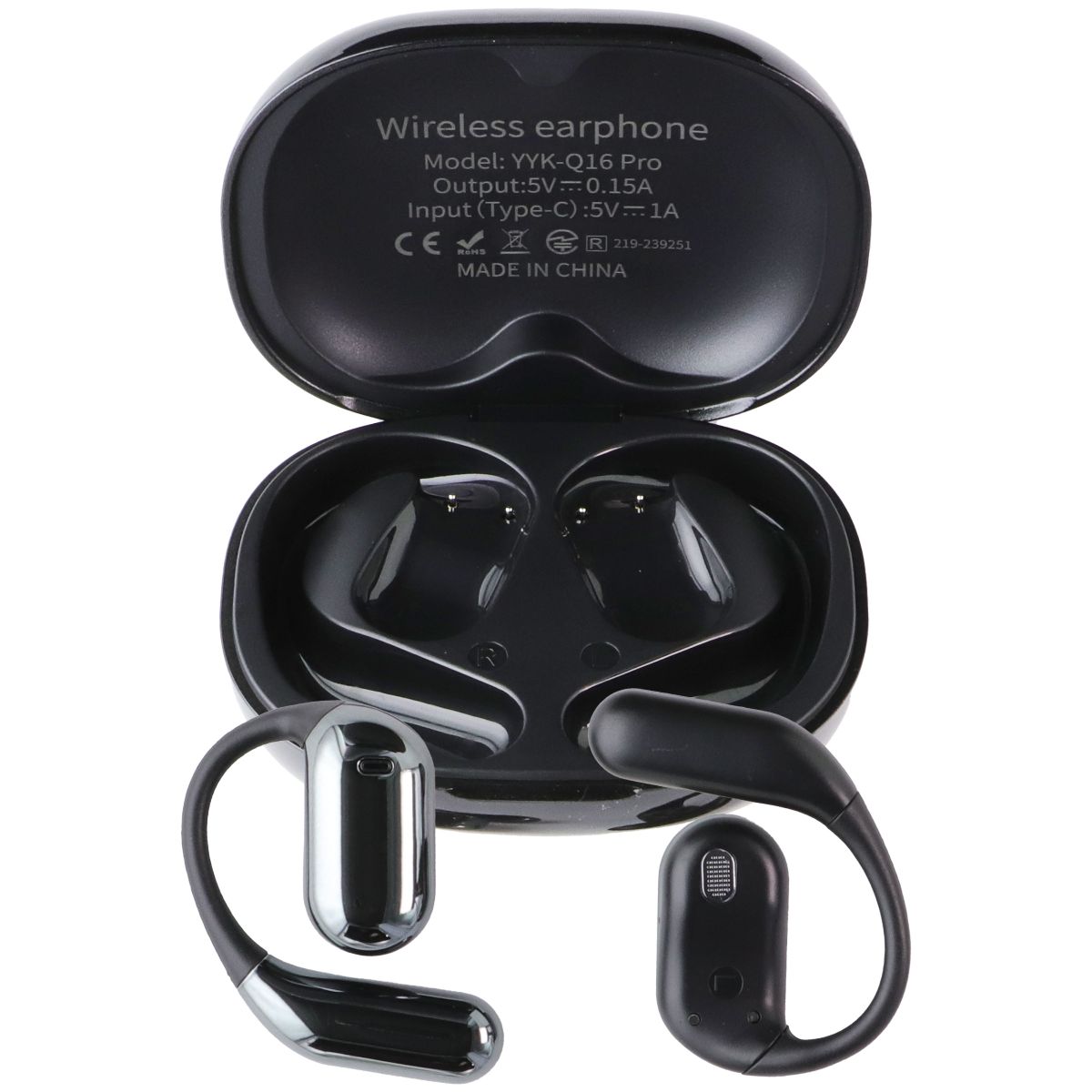 Q16 Pro LCD Open-Ear True-Wireless Headphones - Gray (YYK-Q16 Pro) Cell Phone - Headsets Unbranded - Simple Cell Bulk Wholesale Pricing - USA Seller