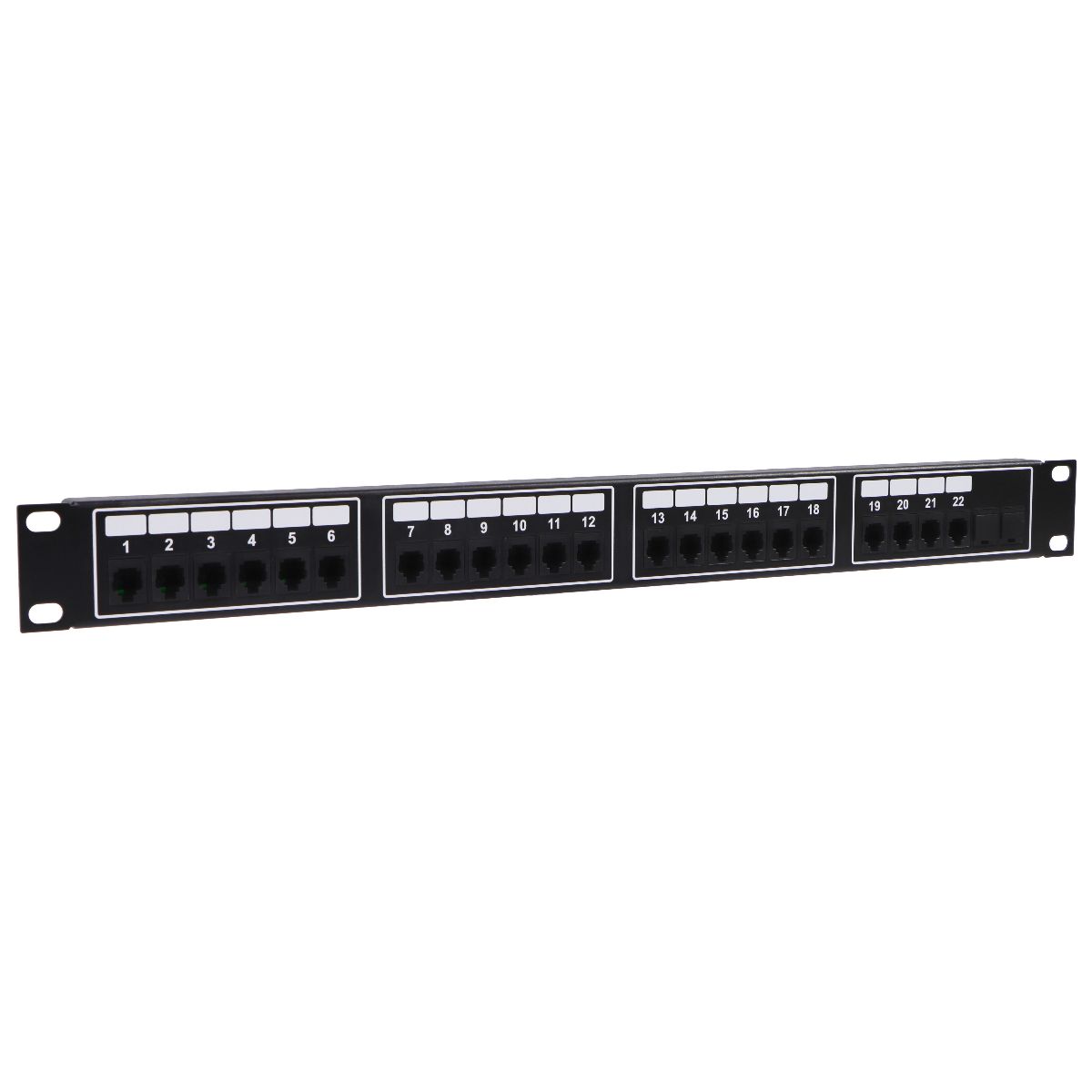 (19-inch) 22-Port Ethernet Patch Panel (E340029) - Black Networking - Other Home Networking Unbranded - Simple Cell Bulk Wholesale Pricing - USA Seller