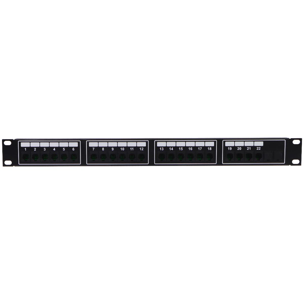 (19-inch) 22-Port Ethernet Patch Panel (E340029) - Black Networking - Other Home Networking Unbranded - Simple Cell Bulk Wholesale Pricing - USA Seller