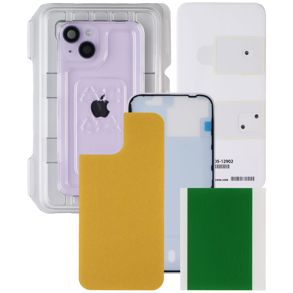 Repair Part - Full Back Glass Assembly Kit w/ MagSafe for iPhone 14 - Purple Cell Phone - Replacement Parts & Tools Unbranded - Simple Cell Bulk Wholesale Pricing - USA Seller