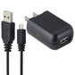 Generic (5V/1A) USB Wall Adapter + 3.3 Foot Micro-USB to USB Cable - Black Cell Phone - Chargers & Cradles Unbranded - Simple Cell Bulk Wholesale Pricing - USA Seller