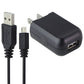 Generic (5V/1A) USB Wall Adapter + 3.3 Foot Micro-USB to USB Cable - Black Cell Phone - Chargers & Cradles Unbranded - Simple Cell Bulk Wholesale Pricing - USA Seller