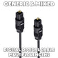 Generic & Mixed Digital Optical Toslink/ADAT Audio Cables - Mixed Colors Parts & Accessories - Cables & Adapters Unbranded - Simple Cell Bulk Wholesale Pricing - USA Seller