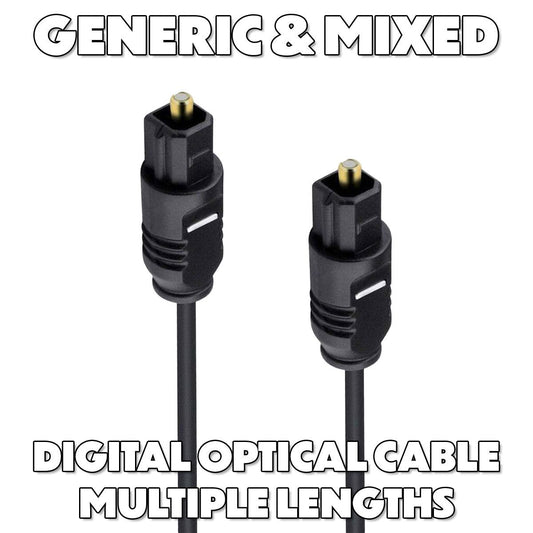 Generic & Mixed Digital Optical Toslink/ADAT Audio Cables - Mixed Colors Parts & Accessories - Cables & Adapters Unbranded - Simple Cell Bulk Wholesale Pricing - USA Seller