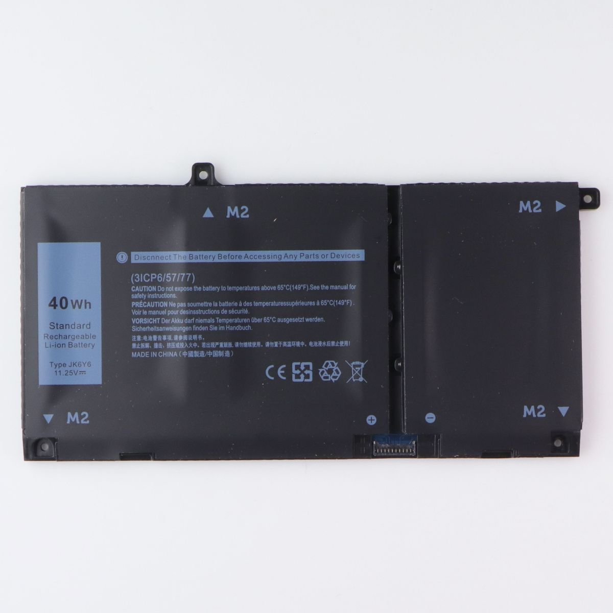 Repair Part - Rechargeable Li-Ion Battery 40W (JK6Y6) 11.25V for Dell Latitude Computer Accessories - Laptop Batteries Unbranded - Simple Cell Bulk Wholesale Pricing - USA Seller