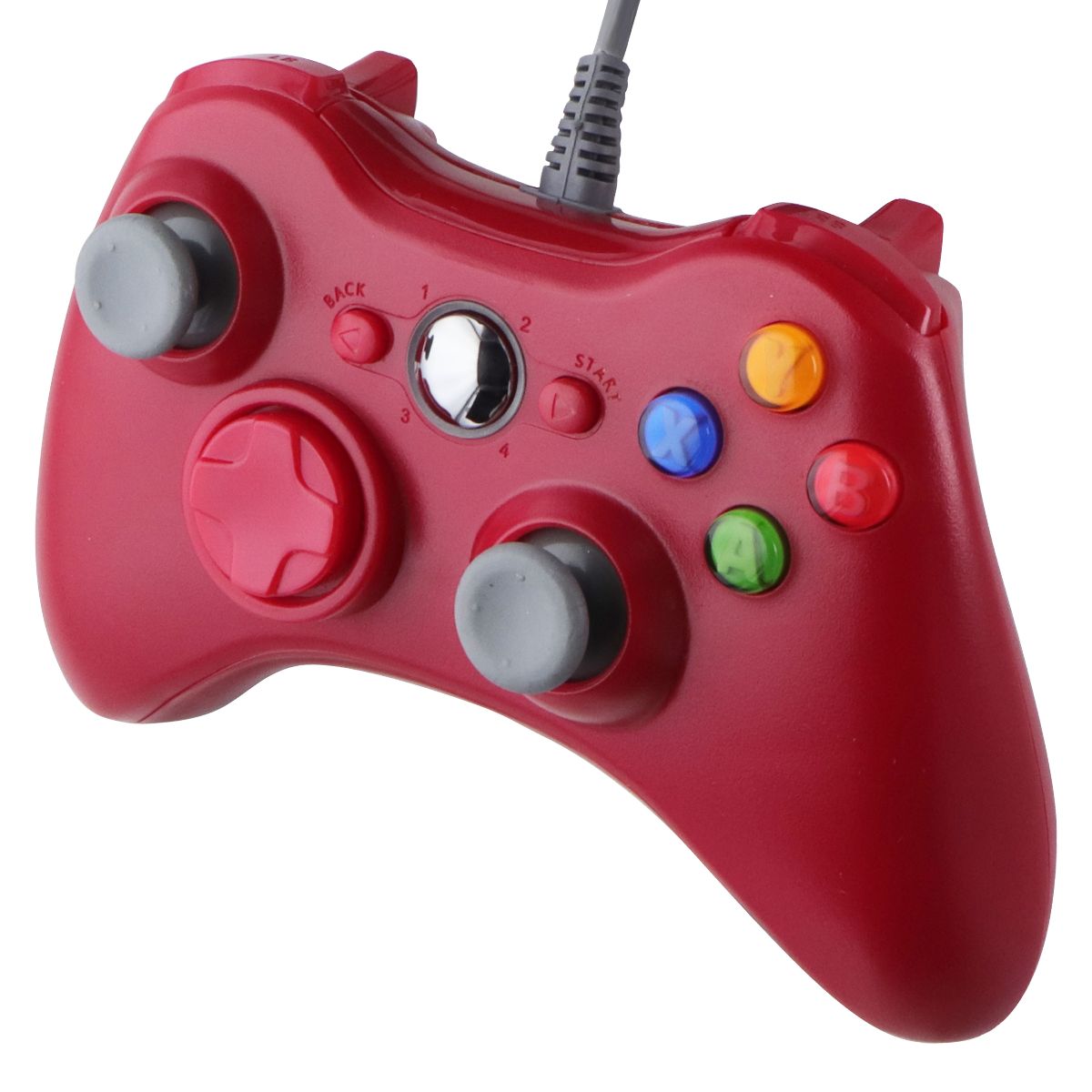 Generic Wired USB Controller for Xbox and PC - Red / Gray Gaming/Console - Controllers & Attachments Unbranded - Simple Cell Bulk Wholesale Pricing - USA Seller