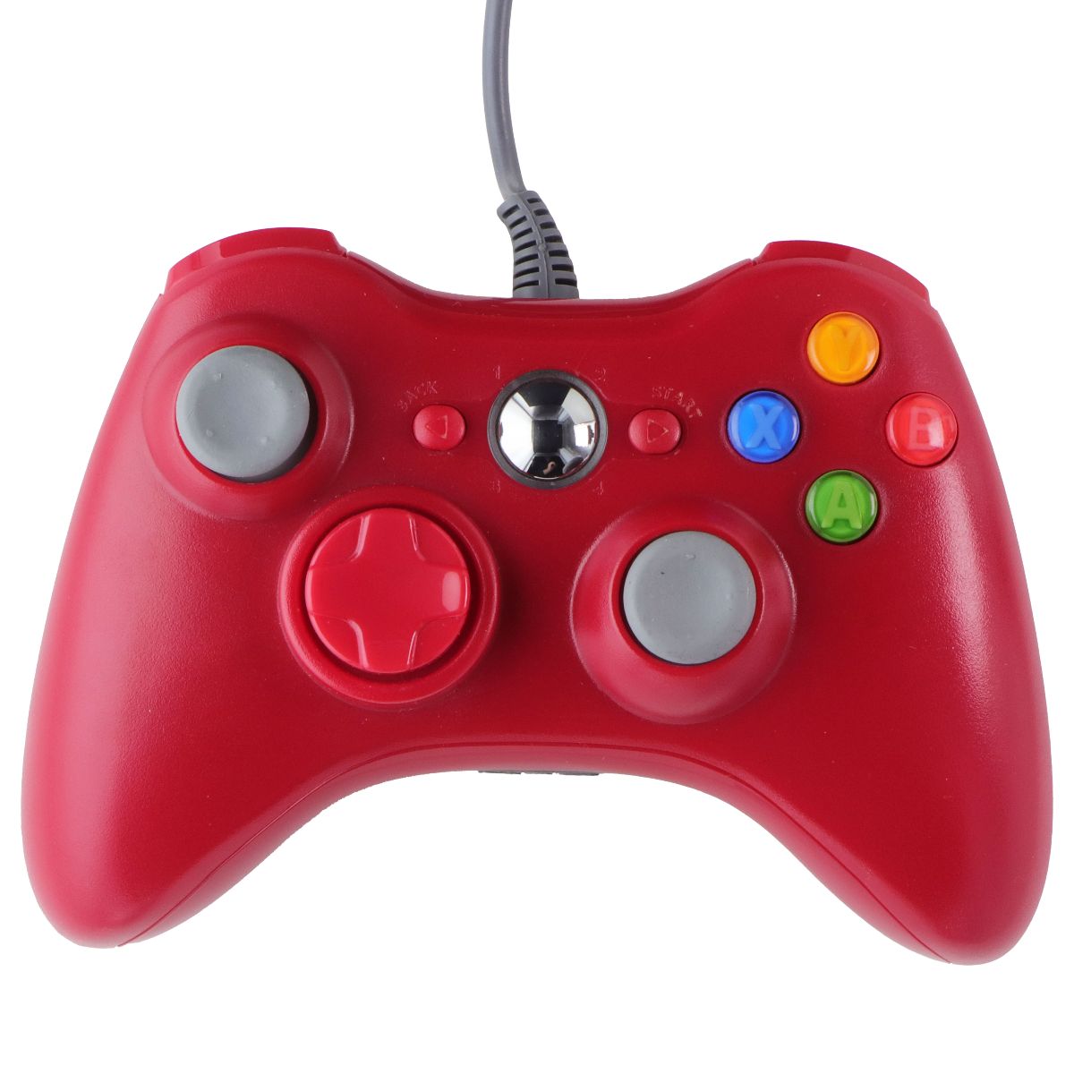 Generic Wired USB Controller for Xbox and PC - Red / Gray Gaming/Console - Controllers & Attachments Unbranded - Simple Cell Bulk Wholesale Pricing - USA Seller
