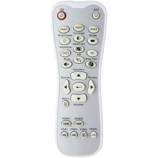 Replacement Remote Control for Select Projectors (HR33K-YHGD01) - White/Silver TV, Video & Audio Accessories - Remote Controls Unbranded - Simple Cell Bulk Wholesale Pricing - USA Seller