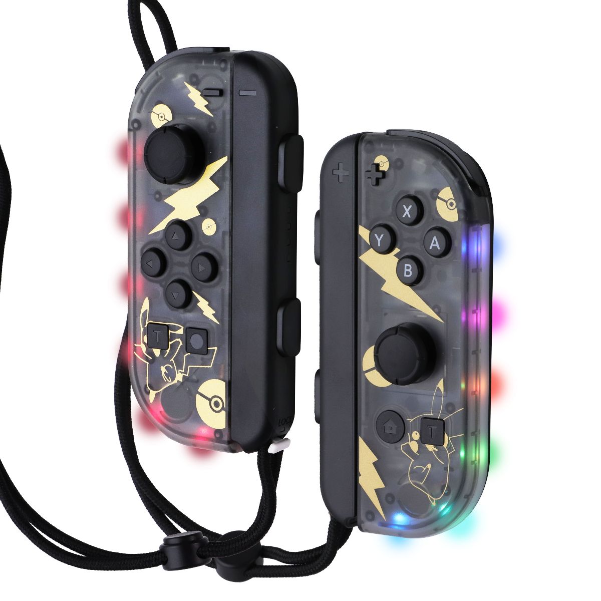 Premium RGB Game Controller Set (L/R) for Nintendo Switch - Pikachu (Smoke/Gold)