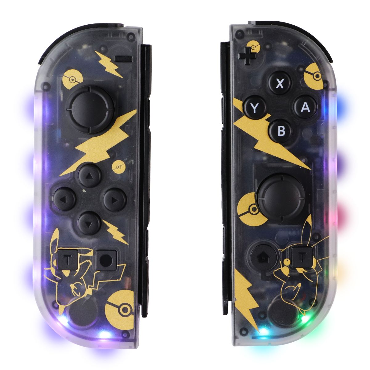 Premium RGB Game Controller Set (L/R) for Nintendo Switch - Pikachu (Smoke/Gold)