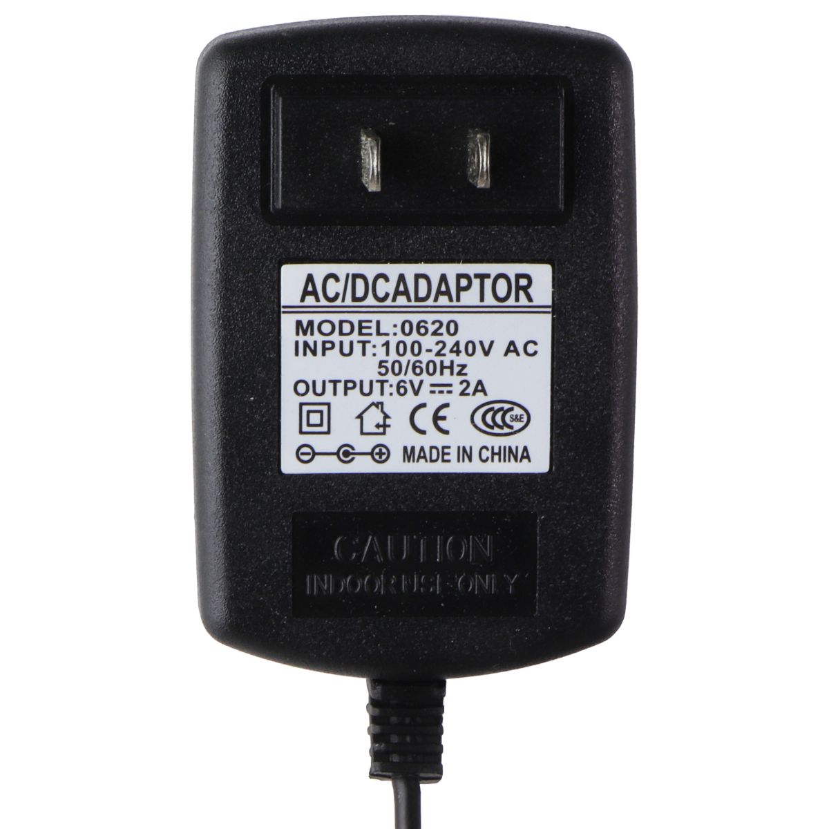 6V/2A AC/DC Power Adapter Wall Charger - Black (0620) Multipurpose Batteries & Power - Multipurpose AC to DC Adapters Unbranded - Simple Cell Bulk Wholesale Pricing - USA Seller