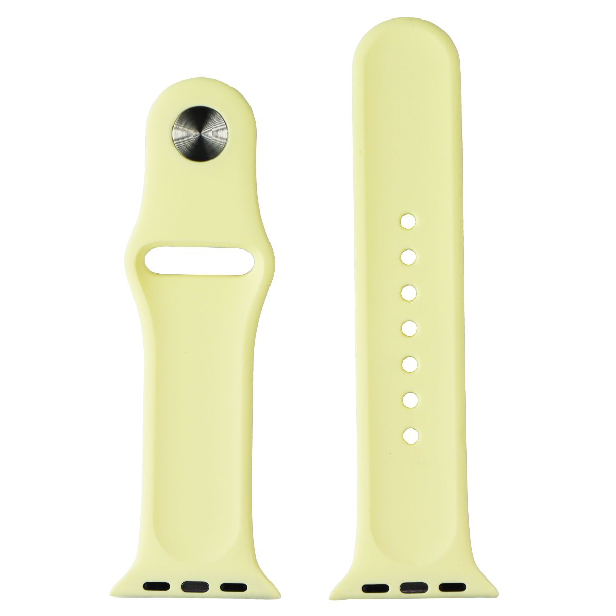 Generic Silicone Band for Apple Watch (38/40mm) Small Band + Clasp - Yellow Smart Watch Accessories - Watch Bands Unbranded - Simple Cell Bulk Wholesale Pricing - USA Seller