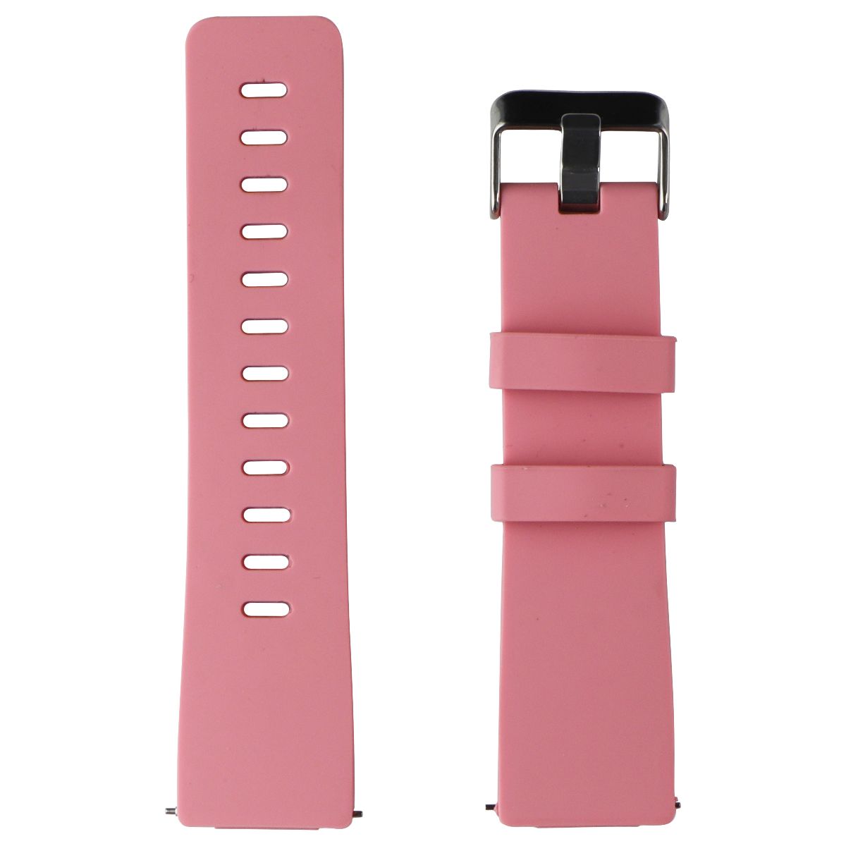 Replacement Silicone Band for Fitbit Versa - Pink / Silver - Small Smart Watch Accessories - Watch Bands Unbranded    - Simple Cell Bulk Wholesale Pricing - USA Seller