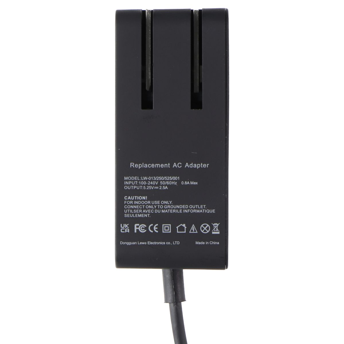 Replacement AC Adapter for Surface/Tablets - Black (LW-013/250/525/001) iPad/Tablet Accessories - Chargers & Sync Cables Unbranded    - Simple Cell Bulk Wholesale Pricing - USA Seller