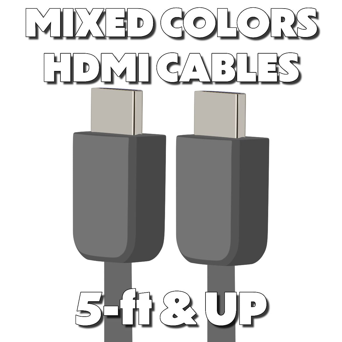 Generic (5-foot or more) HDMI to HDMI 1080i Cable - Mixed Color / Mixed Style TV, Video & Audio Accessories - Video Cables & Interconnects Unbranded    - Simple Cell Bulk Wholesale Pricing - USA Seller