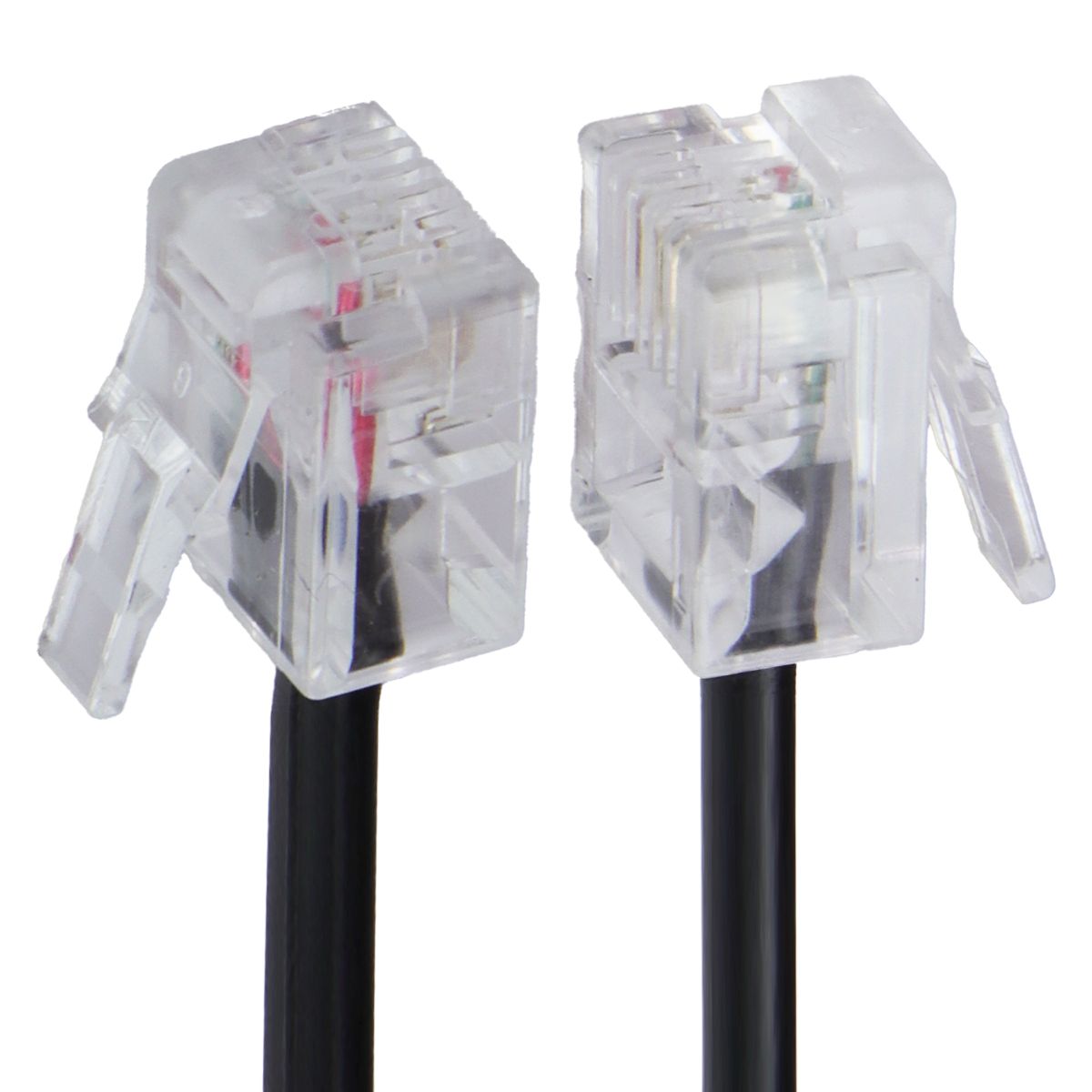 (10-Foot) RJ11 Universal Telephone Extension Flat Cord - Black Home Telephones & Accessories - Cords, Jacks & Plugs Unbranded - Simple Cell Bulk Wholesale Pricing - USA Seller