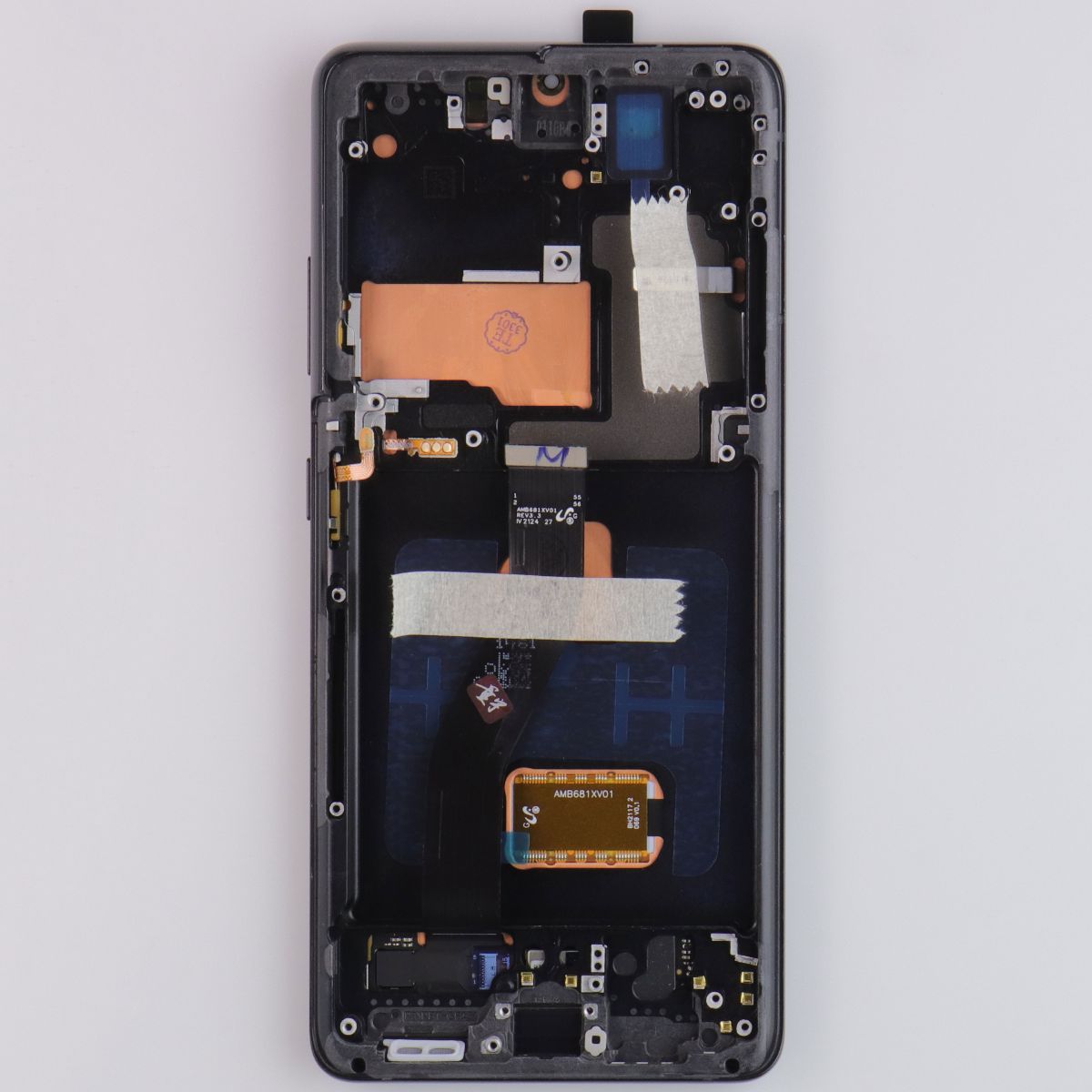 Repair Part - OLED Screen with Frame for Samsung Galaxy S21 Ultra (Black) Cell Phone - Replacement Parts & Tools Samsung Electronics - Simple Cell Bulk Wholesale Pricing - USA Seller