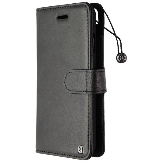 Unique London Genuine Leather 2-in-1 Folio for Apple iPhone 8/7 - Black Cell Phone - Cases, Covers & Skins Unique London    - Simple Cell Bulk Wholesale Pricing - USA Seller
