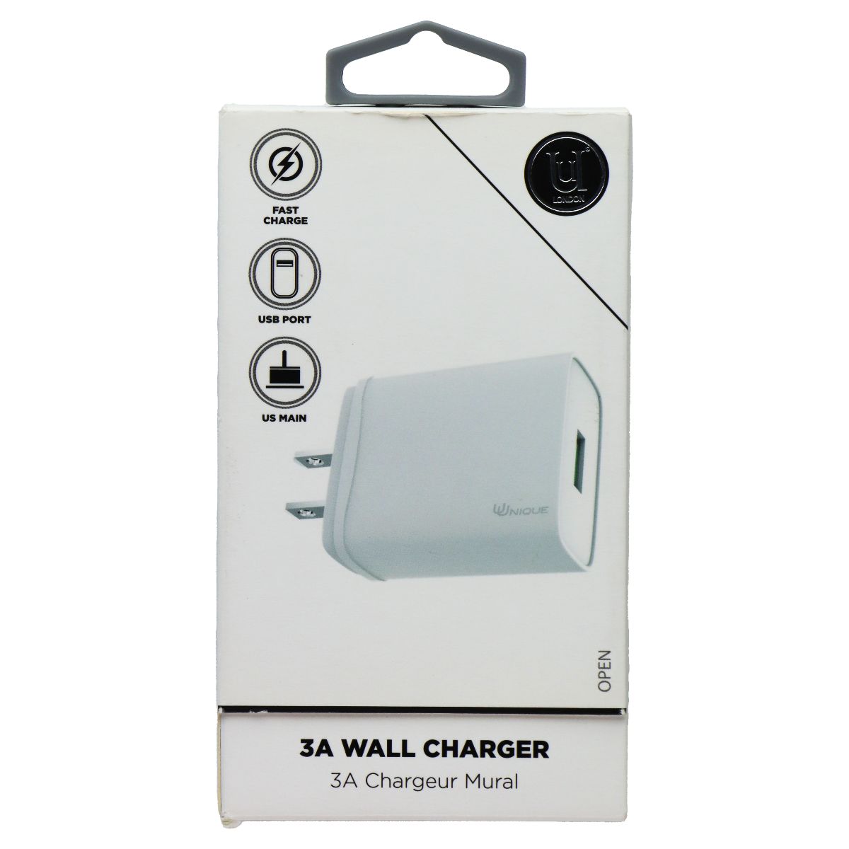 Unique London 3A Single USB Wall Charger - White (UUMCCQ001) Cell Phone - Chargers & Cradles Unique London - Simple Cell Bulk Wholesale Pricing - USA Seller
