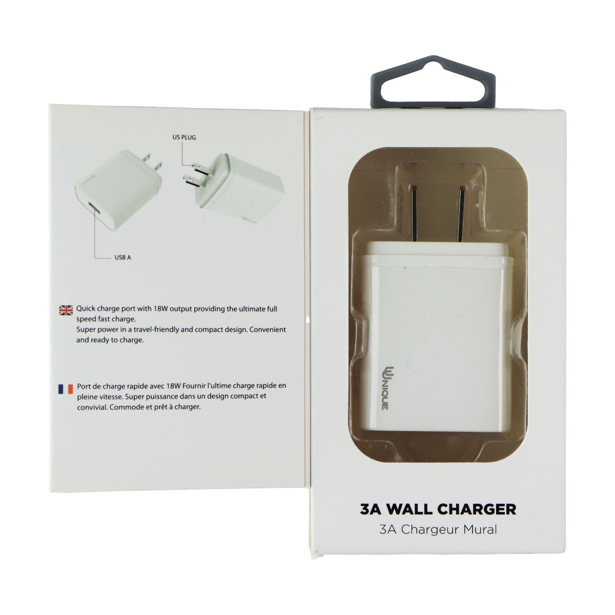 Unique London 3A Single USB Wall Charger - White (UUMCCQ001) Cell Phone - Chargers & Cradles Unique London - Simple Cell Bulk Wholesale Pricing - USA Seller