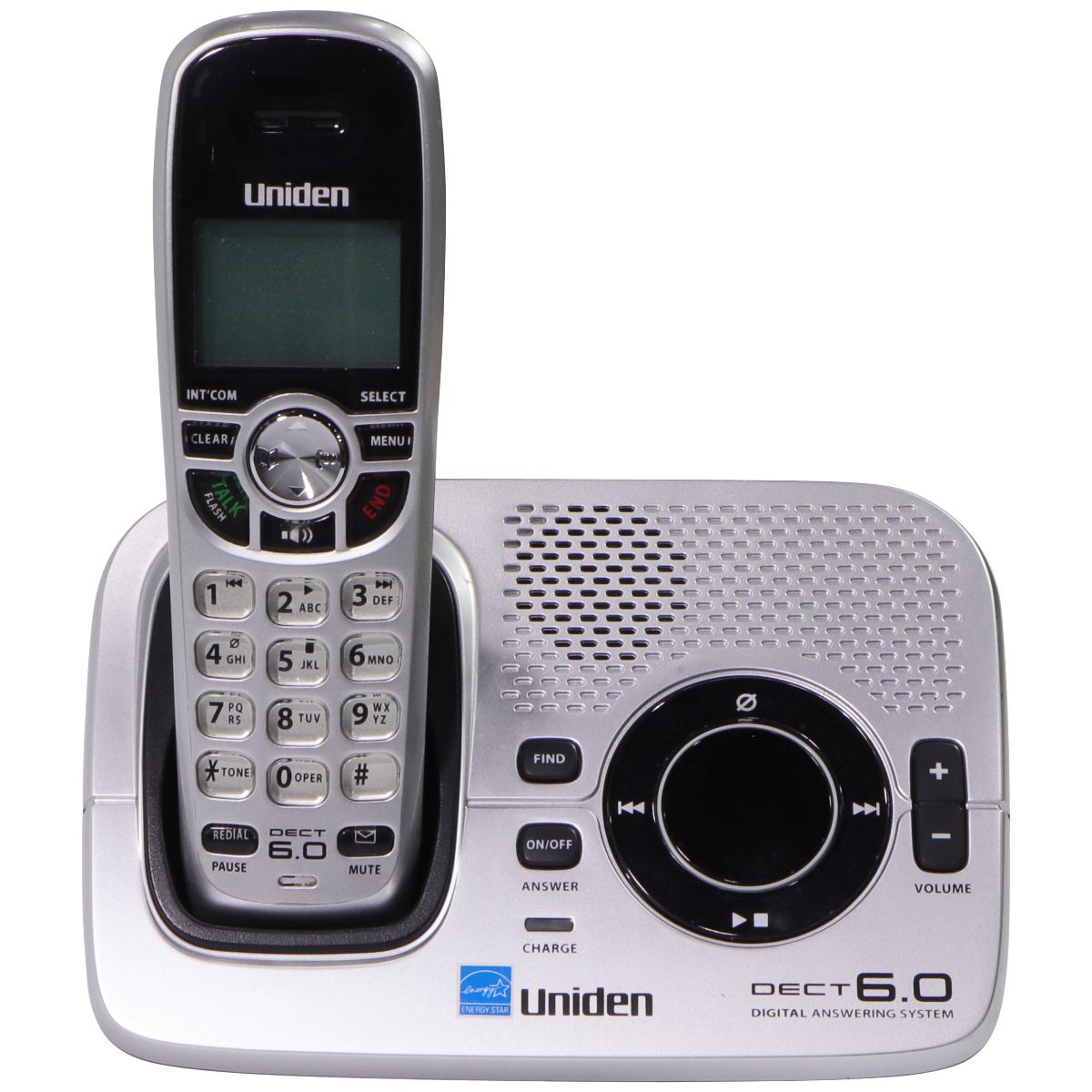 Uniden DECT1580 DECT 6.0 Silver Cordless Digital Answering System with Caller ID Home Telephones & Accessories - Cordless Telephones & Handsets Uniden    - Simple Cell Bulk Wholesale Pricing - USA Seller