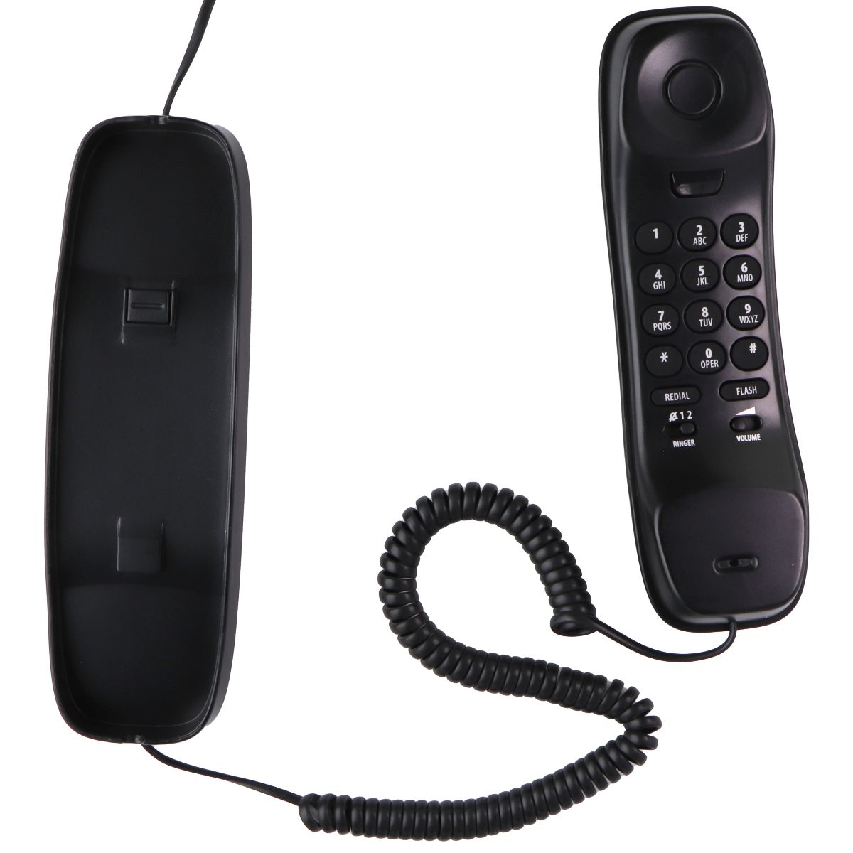 Uniden Black Slimline Corded Phone - Black (1100BK) Home Telephones & Accessories - Corded Telephones Uniden - Simple Cell Bulk Wholesale Pricing - USA Seller