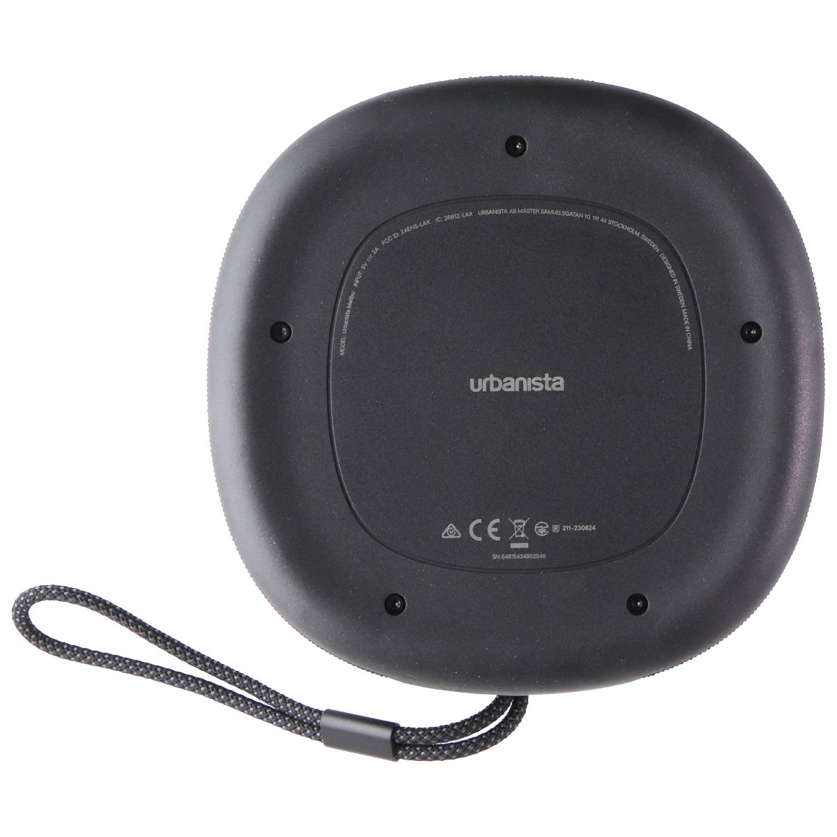 Urbanista Malibu Small Solar Charging Bluetooth Speaker (IP67) - Midnight Black iPod, Audio Player Accessories - Audio Docks & Mini Speakers Urbanista    - Simple Cell Bulk Wholesale Pricing - USA Seller