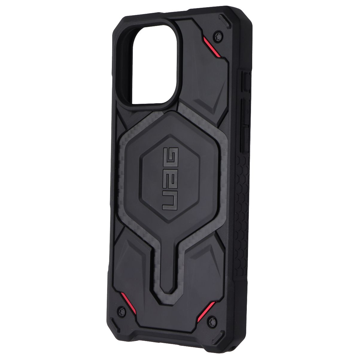 UAG Monarch Pro Series Case for MagSafe for iPhone 16 Pro Max - Carbon Fiber/Red Cell Phone - Cases, Covers & Skins Urban Armor Gear - Simple Cell Bulk Wholesale Pricing - USA Seller