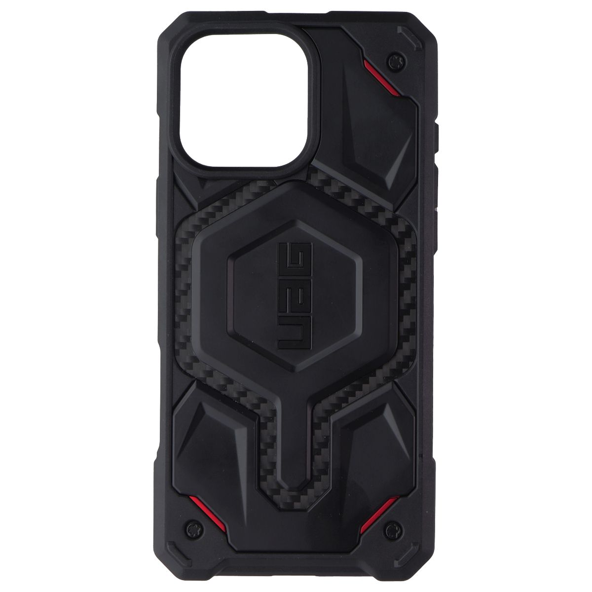 UAG Monarch Pro Series Case for MagSafe for iPhone 16 Pro Max - Carbon Fiber/Red Cell Phone - Cases, Covers & Skins Urban Armor Gear - Simple Cell Bulk Wholesale Pricing - USA Seller