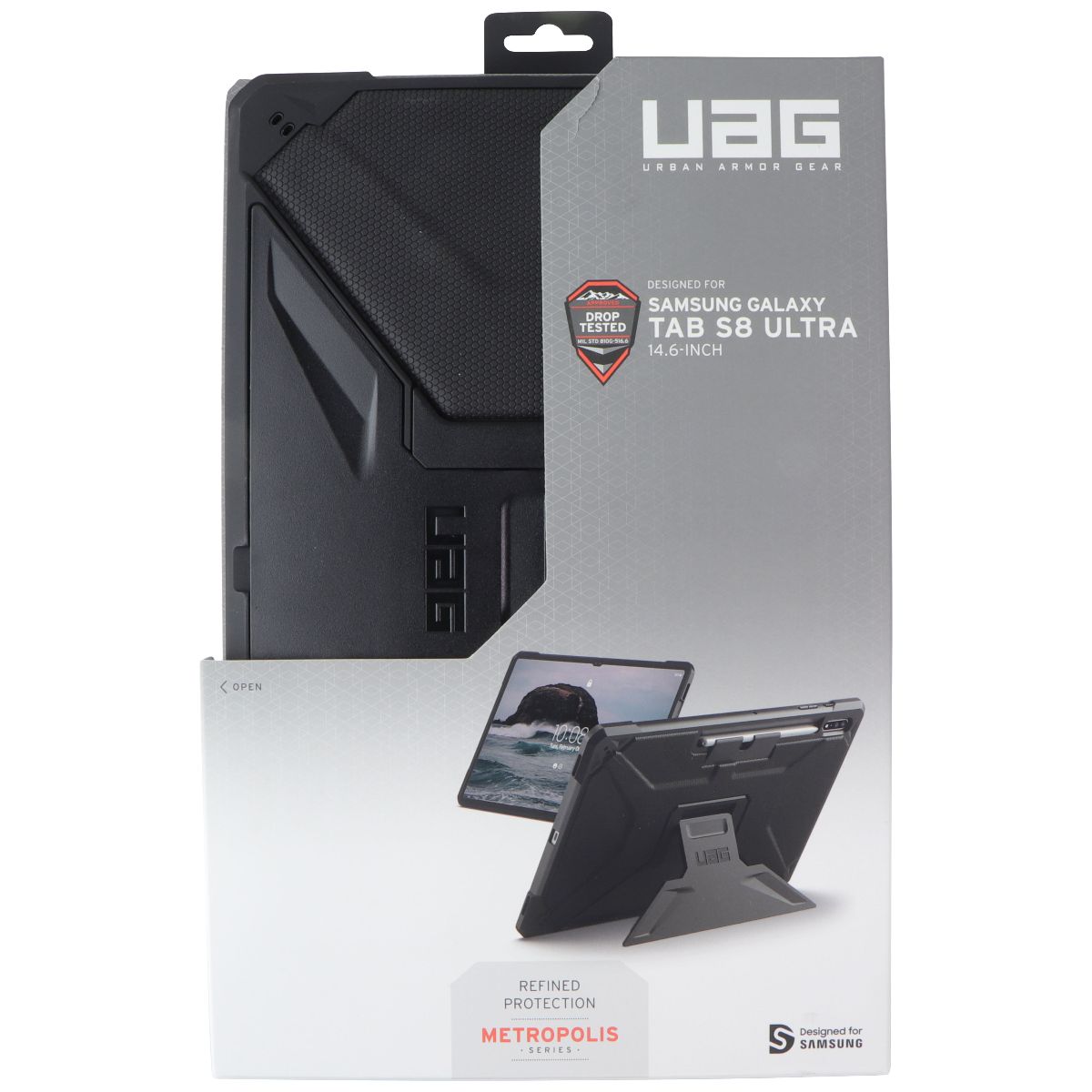 UAG Metropolis Series Case for Samsung Galaxy Tab S8 Ultra (14.6-inch) - Black iPad/Tablet Accessories - Cases, Covers, Keyboard Folios Urban Armor Gear - Simple Cell Bulk Wholesale Pricing - USA Seller