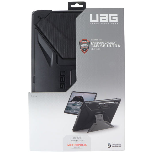 UAG Metropolis Series Case for Samsung Galaxy Tab S8 Ultra (14.6-inch) - Black iPad/Tablet Accessories - Cases, Covers, Keyboard Folios Urban Armor Gear - Simple Cell Bulk Wholesale Pricing - USA Seller