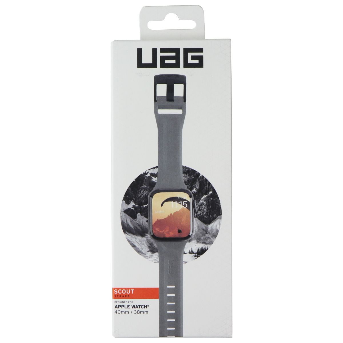 Urban Armor Gear UAG Scout Series Straps for Apple Watch (40mm/38mm) - Silver Smart Watch Accessories - Watch Bands Urban Armor Gear - Simple Cell Bulk Wholesale Pricing - USA Seller