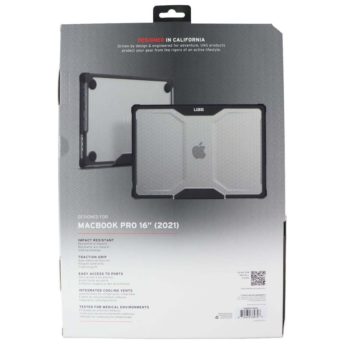 UAG Plyo Series Protective Case for Apple MacBook Pro 16 (2021) - Ice Computer Accessories - Laptop Cases & Bags Urban Armor Gear - Simple Cell Bulk Wholesale Pricing - USA Seller