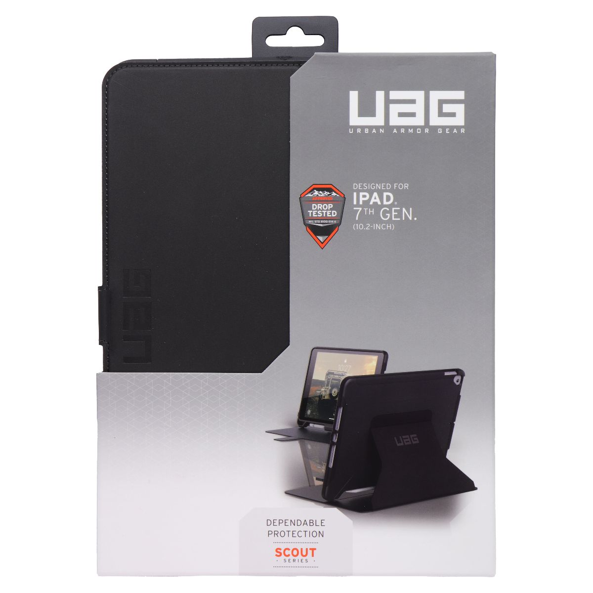 UAG Scout Series Folio Case for Apple iPad 10.2-inch (9th/8th/7th Gen) - Black iPad/Tablet Accessories - Cases, Covers, Keyboard Folios Urban Armor Gear - Simple Cell Bulk Wholesale Pricing - USA Seller