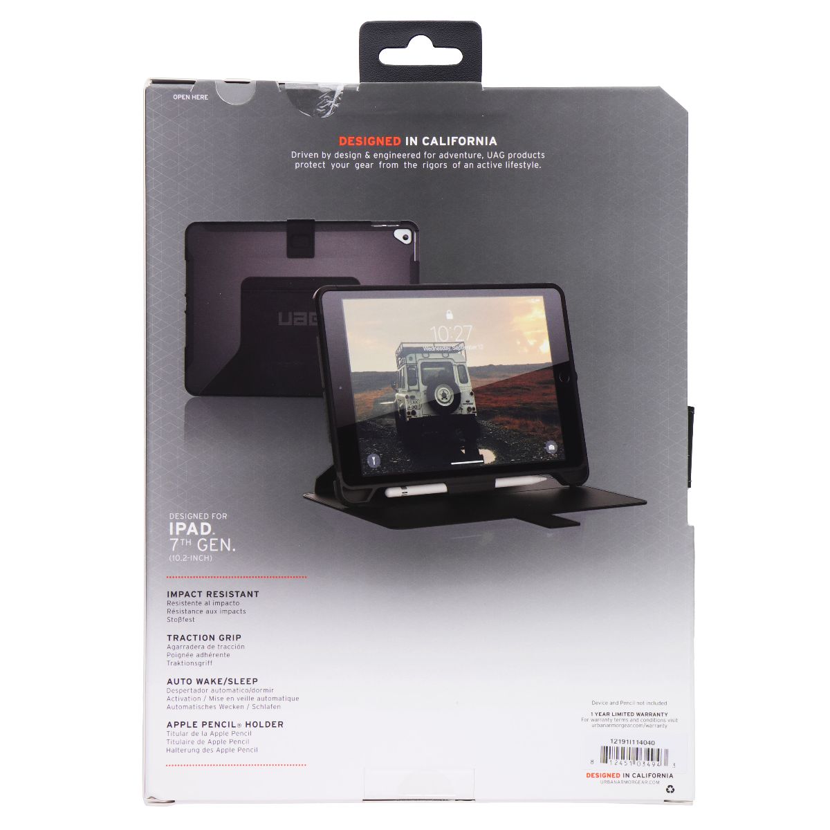 UAG Scout Series Folio Case for Apple iPad 10.2-inch (9th/8th/7th Gen) - Black iPad/Tablet Accessories - Cases, Covers, Keyboard Folios Urban Armor Gear - Simple Cell Bulk Wholesale Pricing - USA Seller