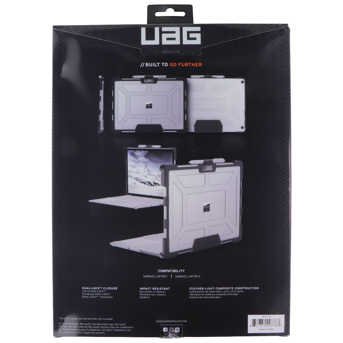 Urban Armor Gear Plasma Case for Microsoft Surface Laptop 2/1 (13.5-inch) - Ice Computer Accessories - Laptop Cases & Bags Urban Armor Gear - Simple Cell Bulk Wholesale Pricing - USA Seller