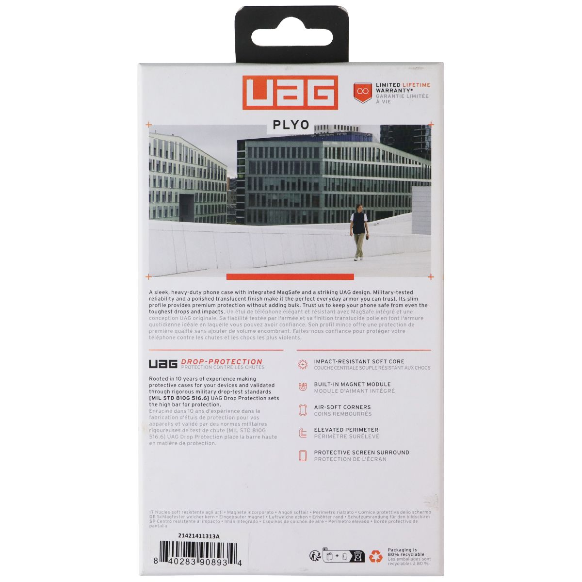 UAG Plyo Pro Series Magnetic Case for Samsung Galaxy Z Flip5 - Ash/Space Gray