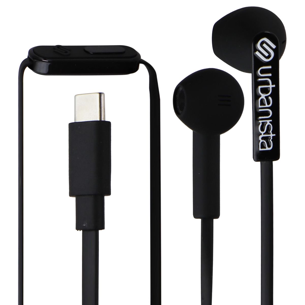 Urbanista San Francisco USB-C Wired Earphones with Remote & Mic - Midnight Black Portable Audio - Headphones Urbanista - Simple Cell Bulk Wholesale Pricing - USA Seller