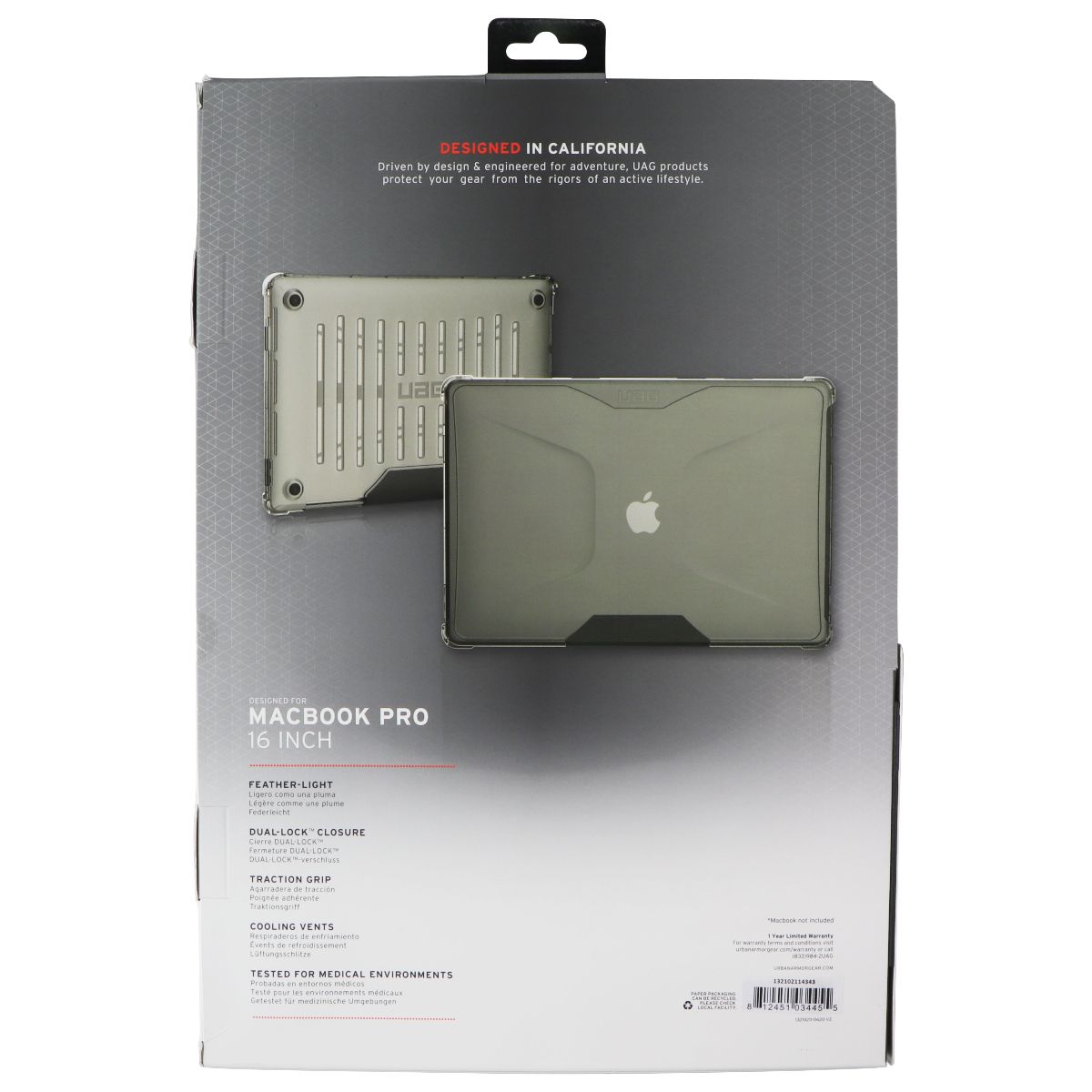 UAG Plyo Series Hard Case for MacBook Pro 16-in (2020-2019) A2141 - Ice Clear Computer Accessories - Laptop Cases & Bags Urban Armor Gear - Simple Cell Bulk Wholesale Pricing - USA Seller