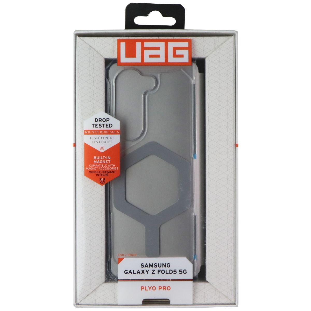 UAG Plyo Pro Case for MagSafe for Samsung Galaxy Z Fold5 5G - Ice/Silver (Clear) Cell Phone - Cases, Covers & Skins Urban Armor Gear - Simple Cell Bulk Wholesale Pricing - USA Seller